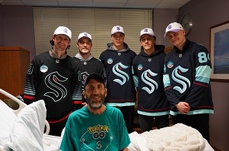 Seattle Kraken Team Shares Moments of Connection, Hope at St. Anne Hospital