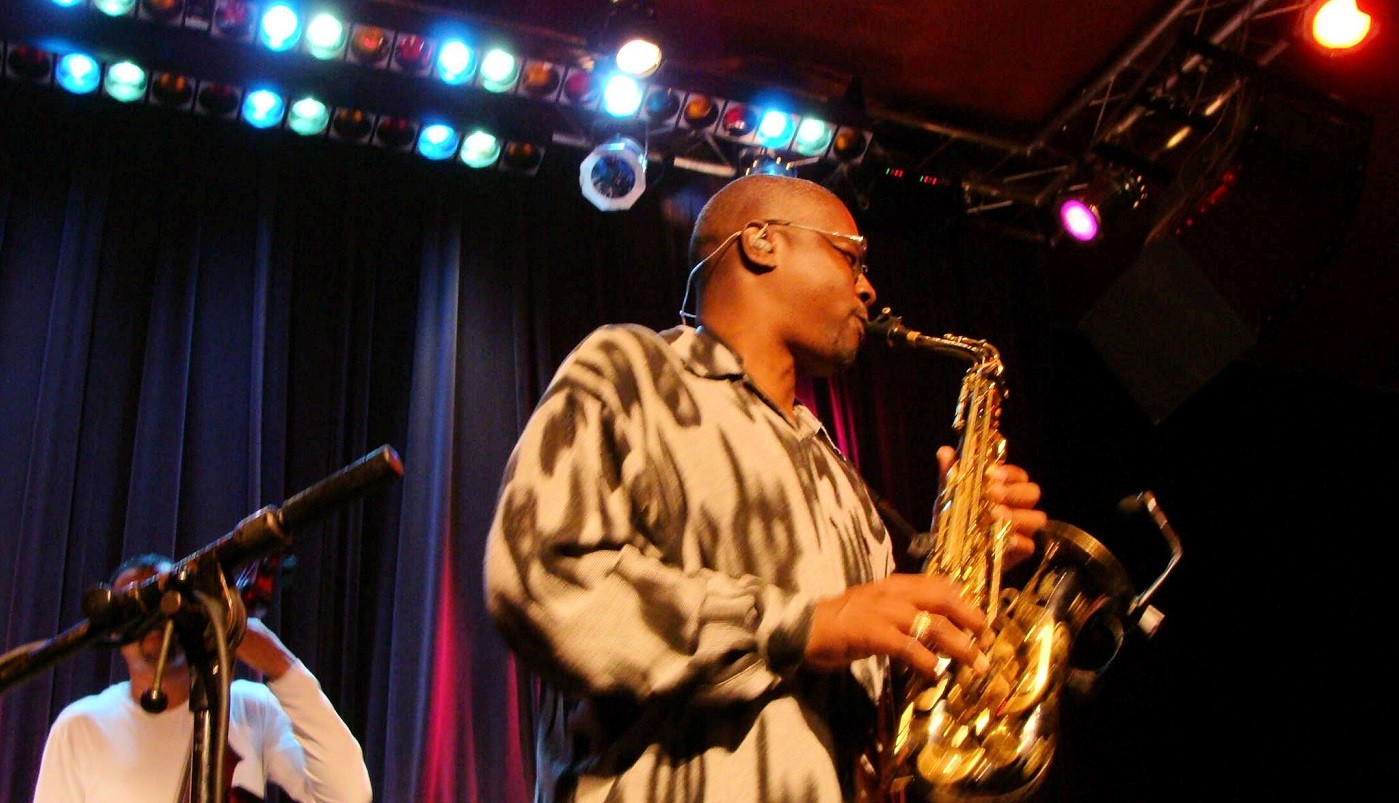 Lenny Price playing saxaphone