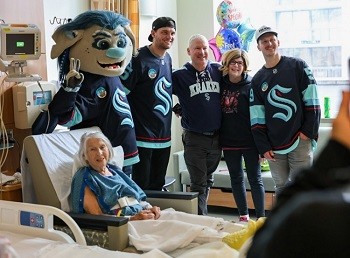 Seattle Kraken Bring Joy to Patients, Make Special Visit to Kraken Fans