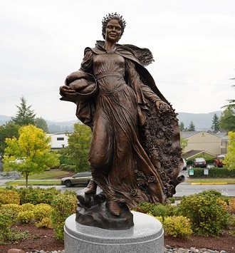 Statue unveiling at St. Elizabeth in Enumclaw