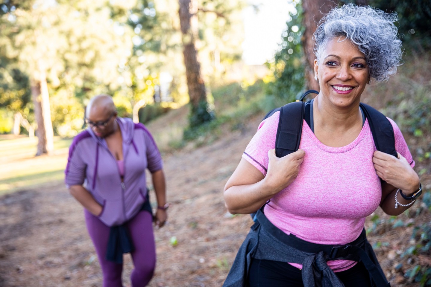 women hiking