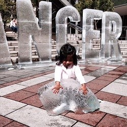 Girl with Ice Sculpture