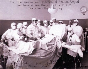 First Hospital to Use IV Injection of Sodium Amytal for General Anesthesia