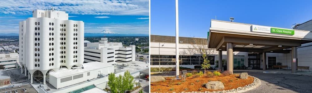 L-R: St. Joseph Medical Center and St. Clare Hospital
