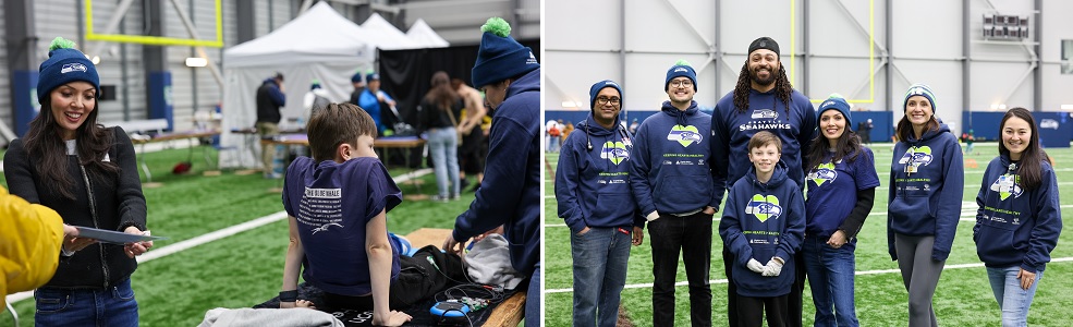 Seattle Seahawks, Nick of Time Foundation, and Virginia Mason Franciscan Health Champion Healthy Hearts