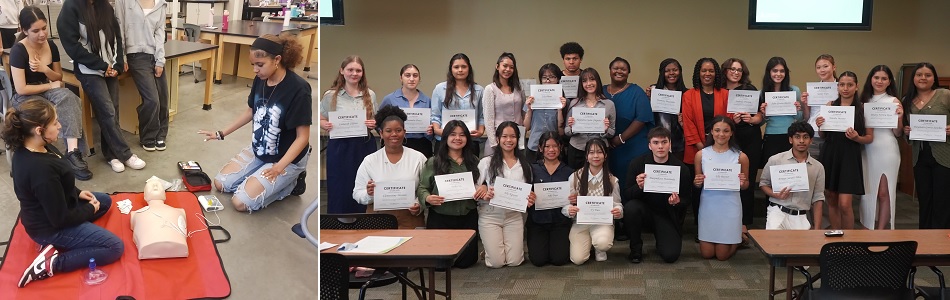 DWP group photo and hands-on work
