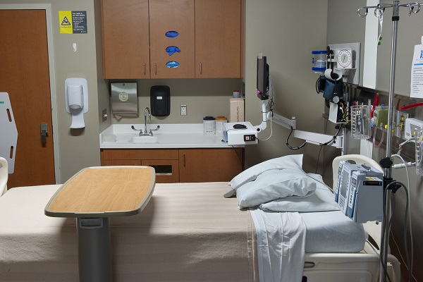 Swing bed room at St. Elizabeth Hospital