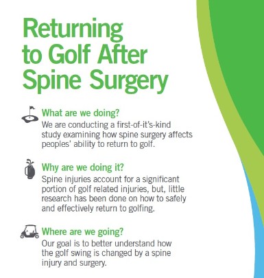 Returning to golf after spine surgery