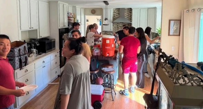 Residency group at a house function